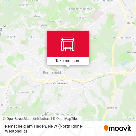 Карта Remscheid am Hagen