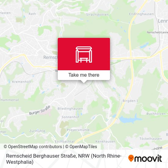 Карта Remscheid Berghauser Straße