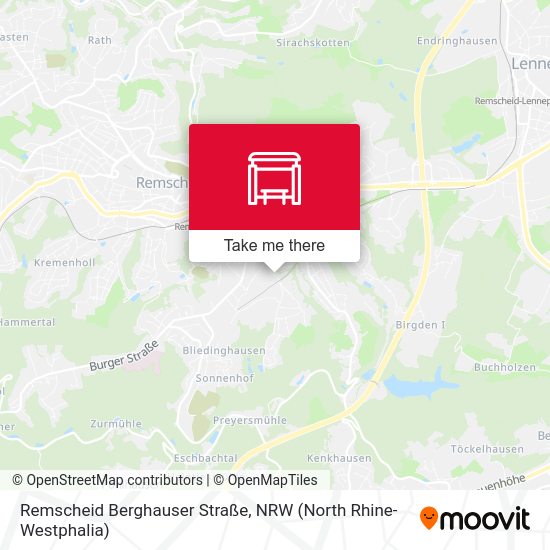 Карта Remscheid Berghauser Straße
