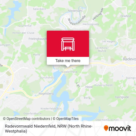 Карта Radevormwald Niedernfeld