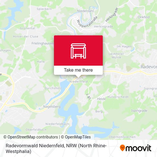 Карта Radevormwald Niedernfeld