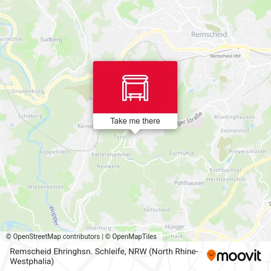 Карта Remscheid Ehringhsn. Schleife