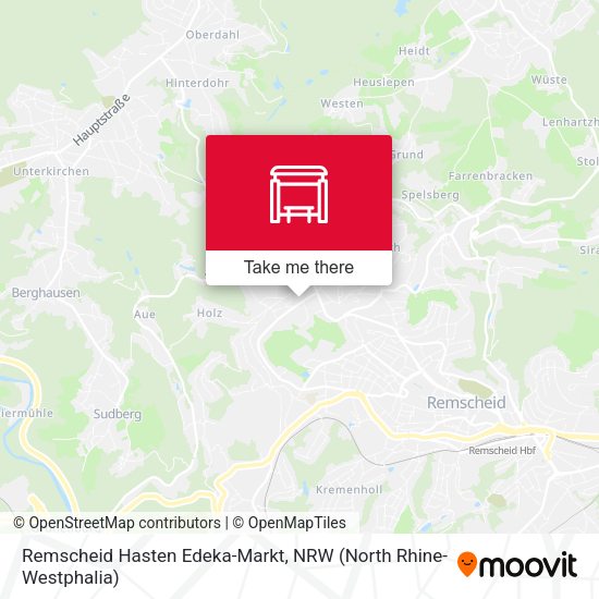 Карта Remscheid Hasten Edeka-Markt