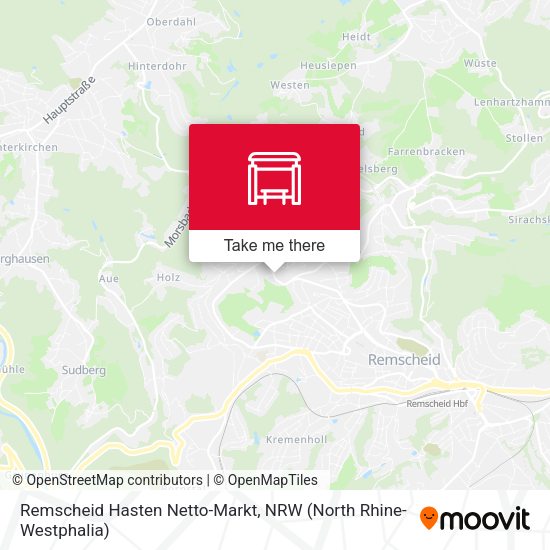 Карта Remscheid Hasten Netto-Markt