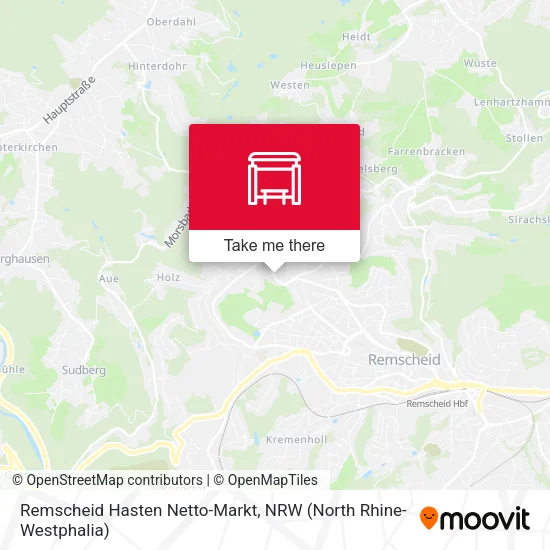 Карта Remscheid Hasten Netto-Markt