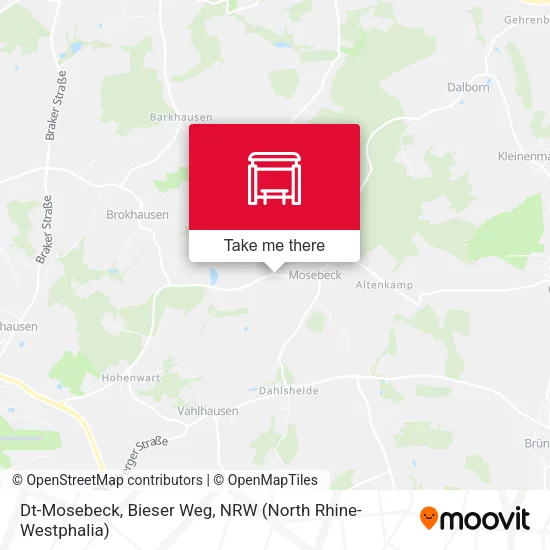 Карта Dt-Mosebeck, Bieser Weg