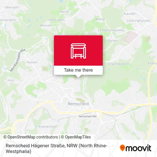 Карта Remscheid Hägener Straße
