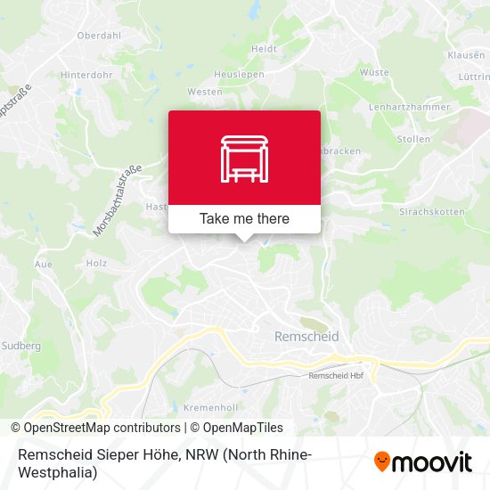 Карта Remscheid Sieper Höhe
