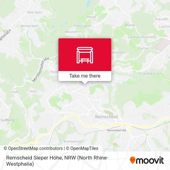Карта Remscheid Sieper Höhe
