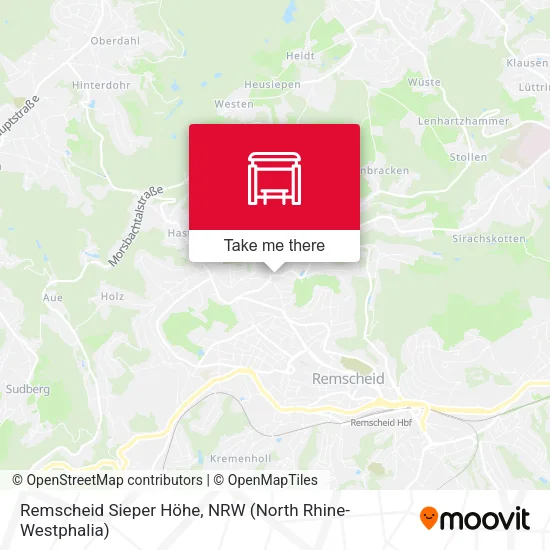 Карта Remscheid Sieper Höhe