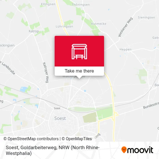 Soest, Goldarbeiterweg map