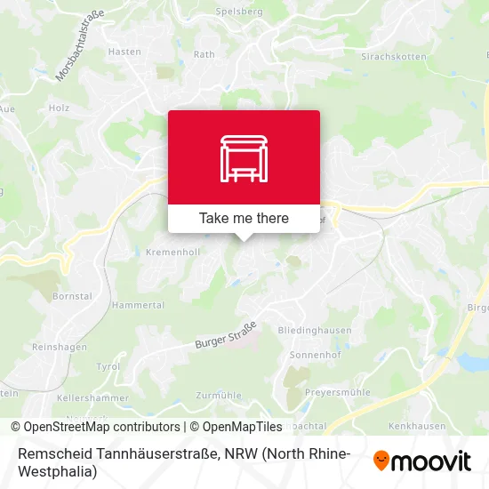 Remscheid Tannhäuserstraße map