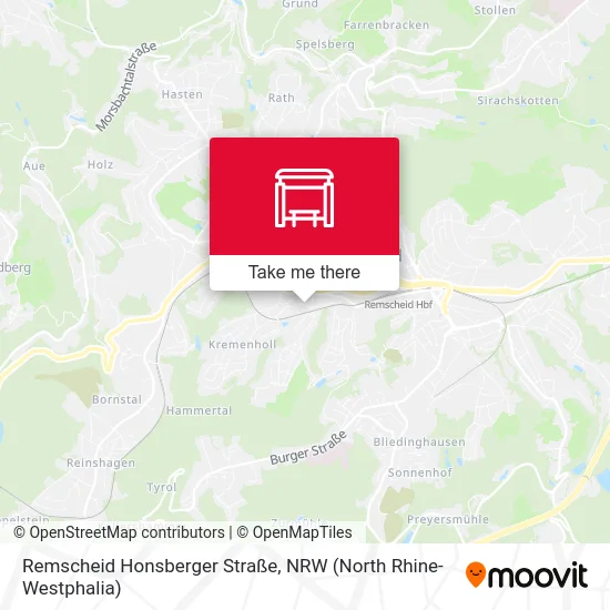 Remscheid Honsberger Straße map