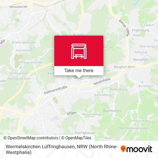 Карта Wermelskirchen Lüffringhausen