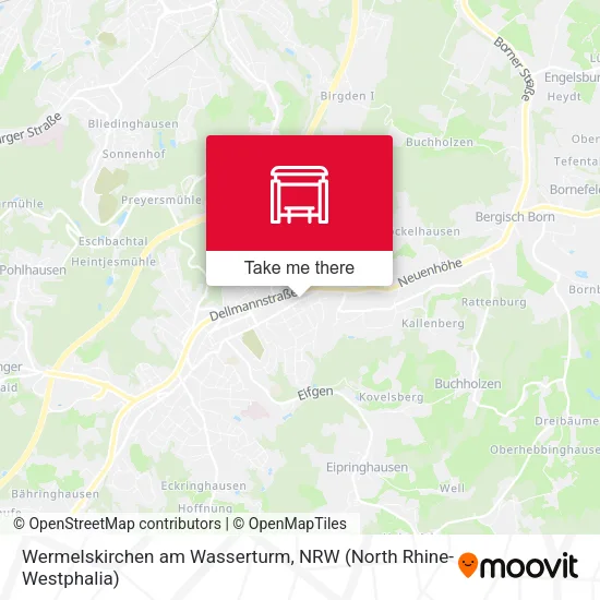 Карта Wermelskirchen am Wasserturm