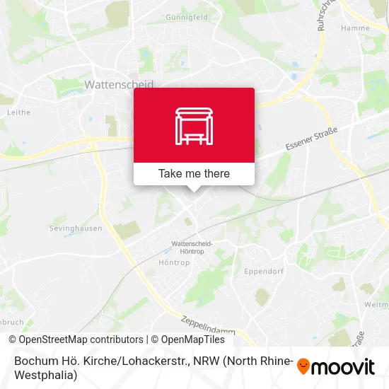 Карта Bochum Hö. Kirche/Lohackerstr.