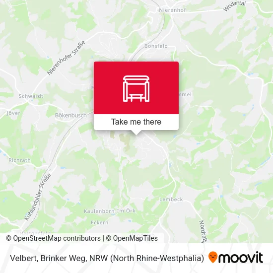 Карта Velbert, Brinker Weg