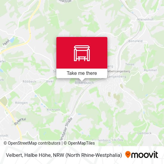Карта Velbert, Halbe Höhe