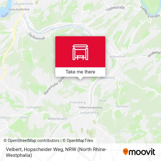 Карта Velbert, Hopscheider Weg