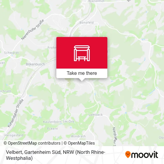 Карта Velbert, Gartenheim Süd