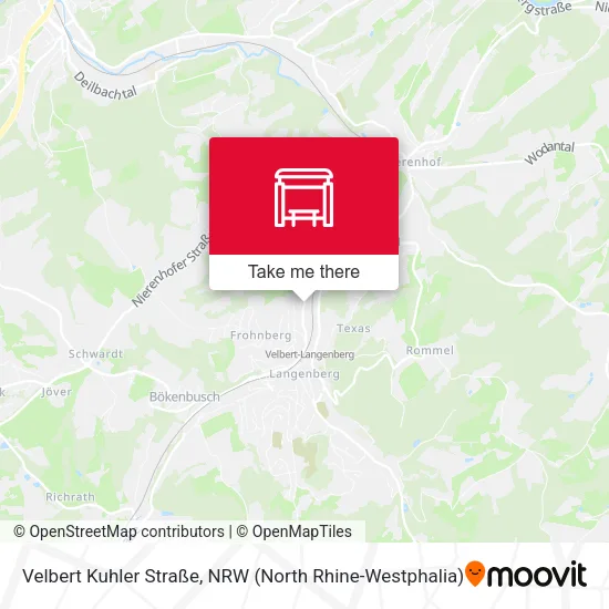 Карта Velbert Kuhler Straße