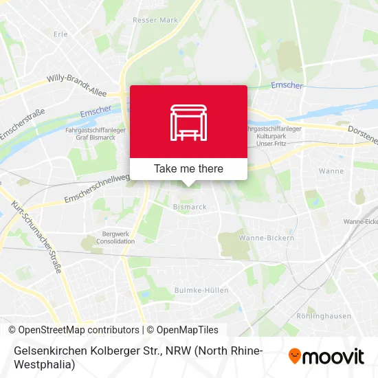 Карта Gelsenkirchen Kolberger Str.