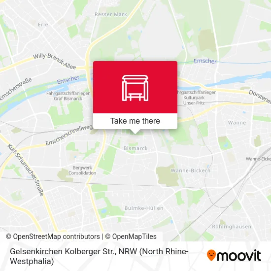 Карта Gelsenkirchen Kolberger Str.