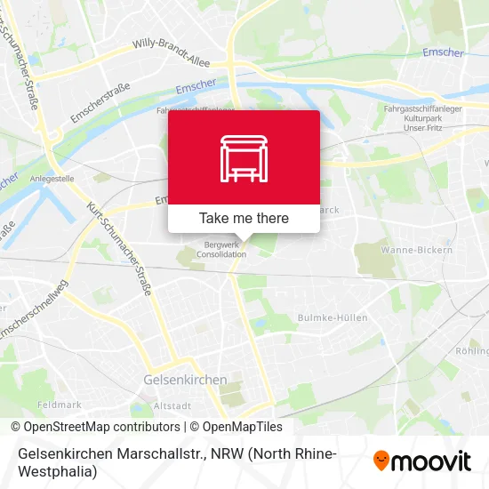 Карта Gelsenkirchen Marschallstr.
