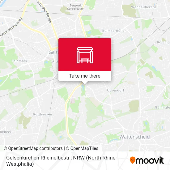 Карта Gelsenkirchen Rheinelbestr.