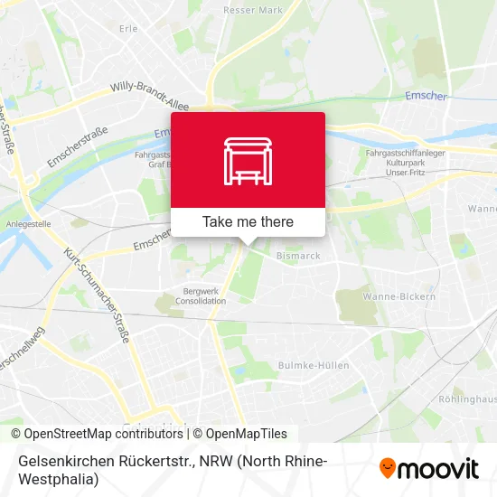 Карта Gelsenkirchen Rückertstr.
