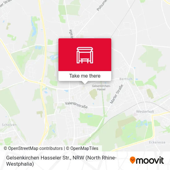 Карта Gelsenkirchen Hasseler Str.
