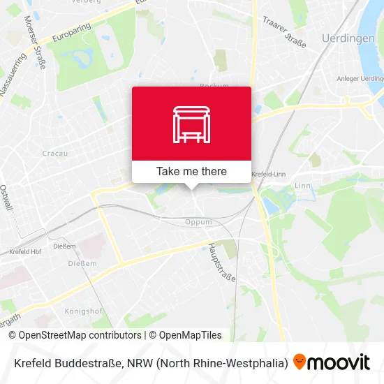 Krefeld Buddestraße map