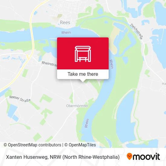 Xanten  Husenweg map