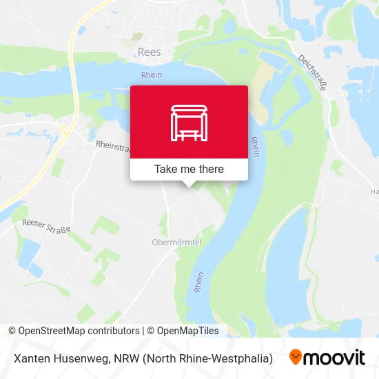 Xanten  Husenweg map