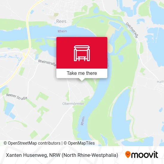 Xanten  Husenweg map