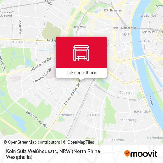 Карта Köln Sülz Weißhausstr.