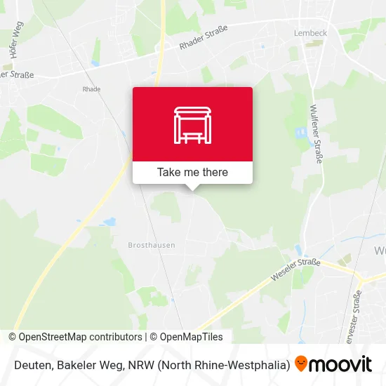 Deuten, Bakeler Weg map