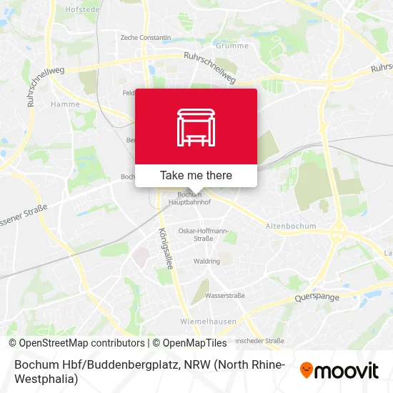 Bochum Hbf/Buddenbergplatz map