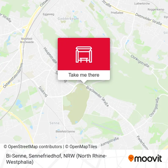 Bi-Senne, Sennefriedhof map