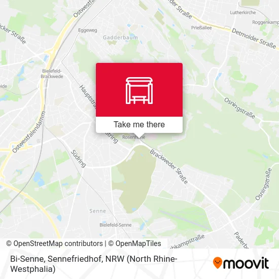 Bi-Senne, Sennefriedhof map