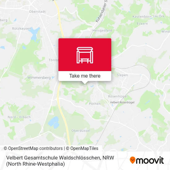 Карта Velbert Gesamtschule Waldschlösschen