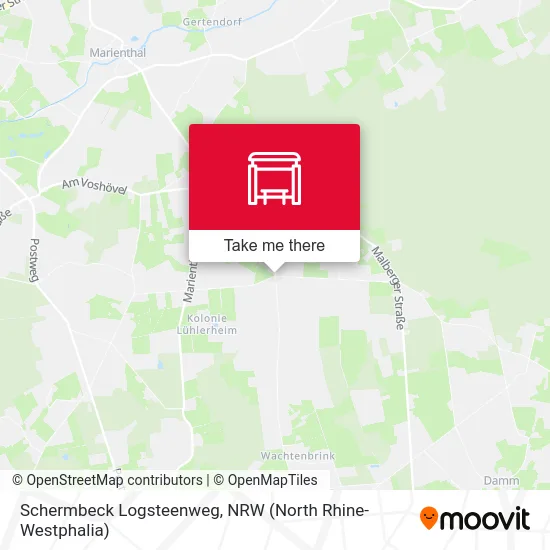 Schermbeck Logsteenweg map