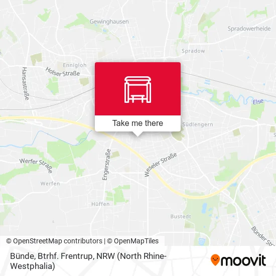 Карта Bünde, Btrhf. Frentrup