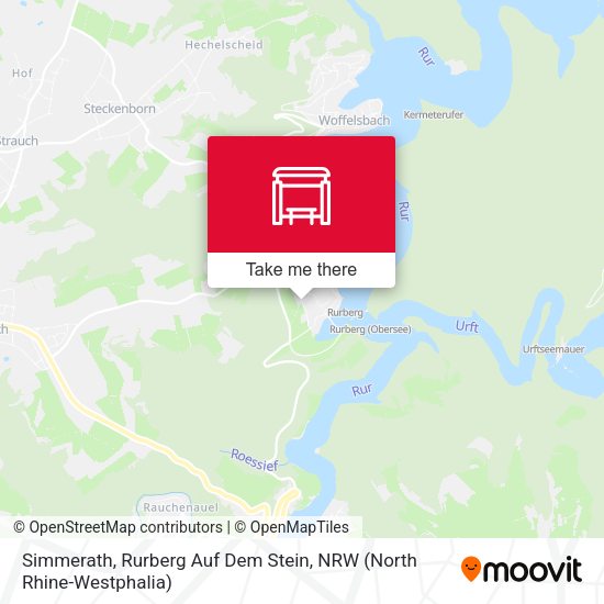 Simmerath, Rurberg Auf Dem Stein map