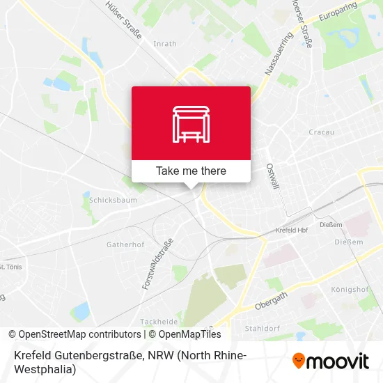 Krefeld Gutenbergstraße map