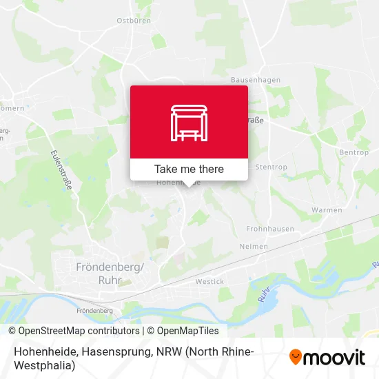 Hohenheide, Hasensprung map