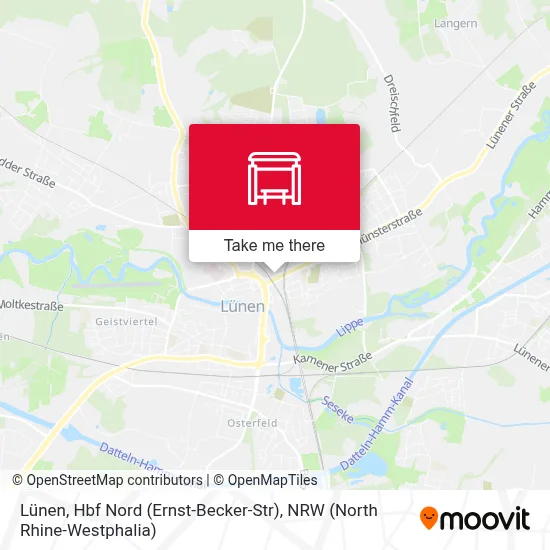 Lünen, Hbf Nord (Ernst-Becker-Str) map