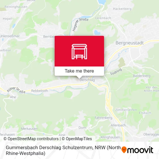 Карта Gummersbach Derschlag Schulzentrum