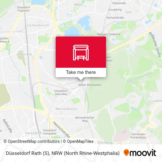 Düsseldorf Rath (S) map