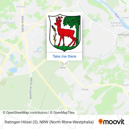 Ratingen Hösel (S) map